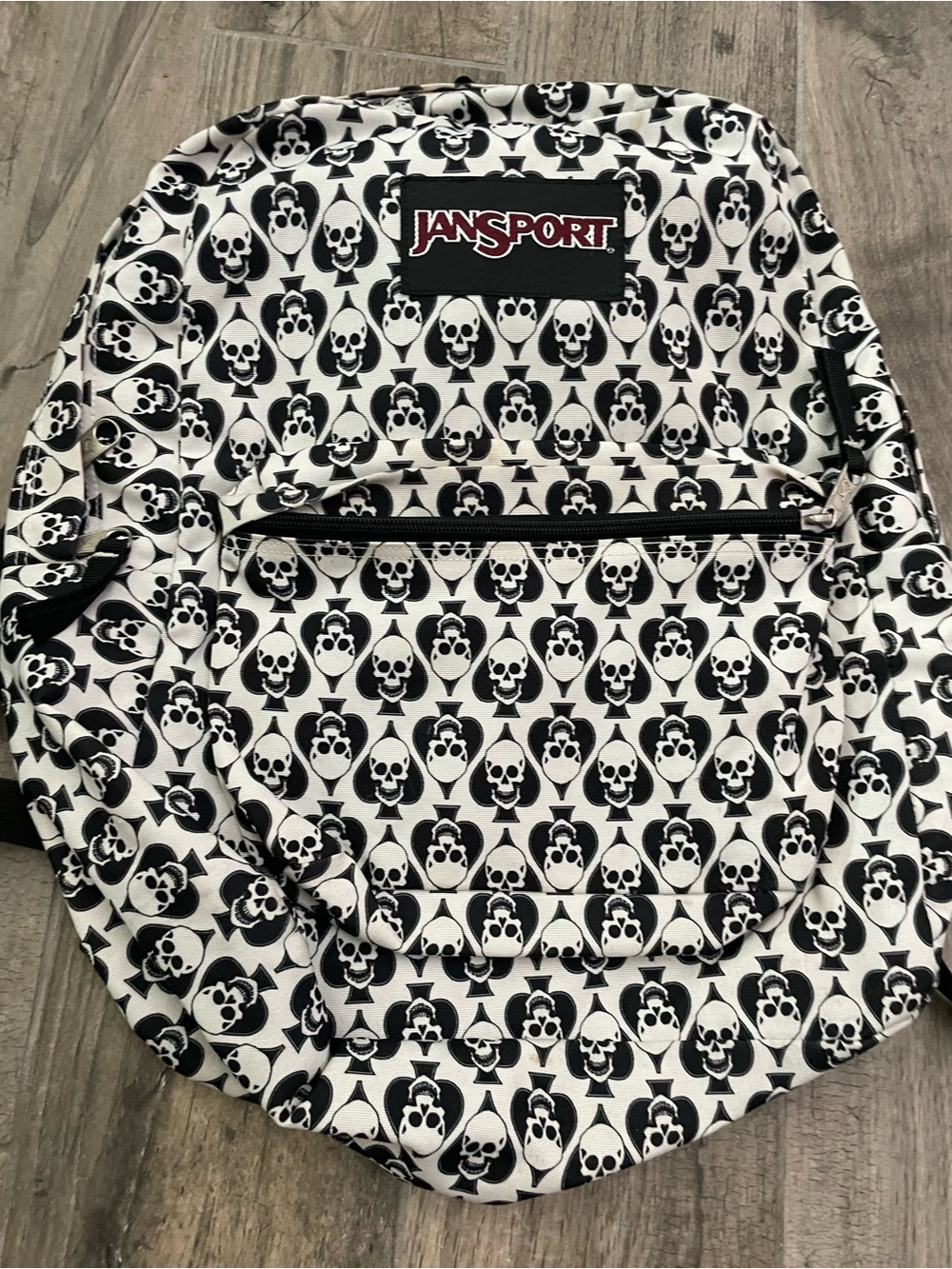Jansport Black and White Skull Print Backpack